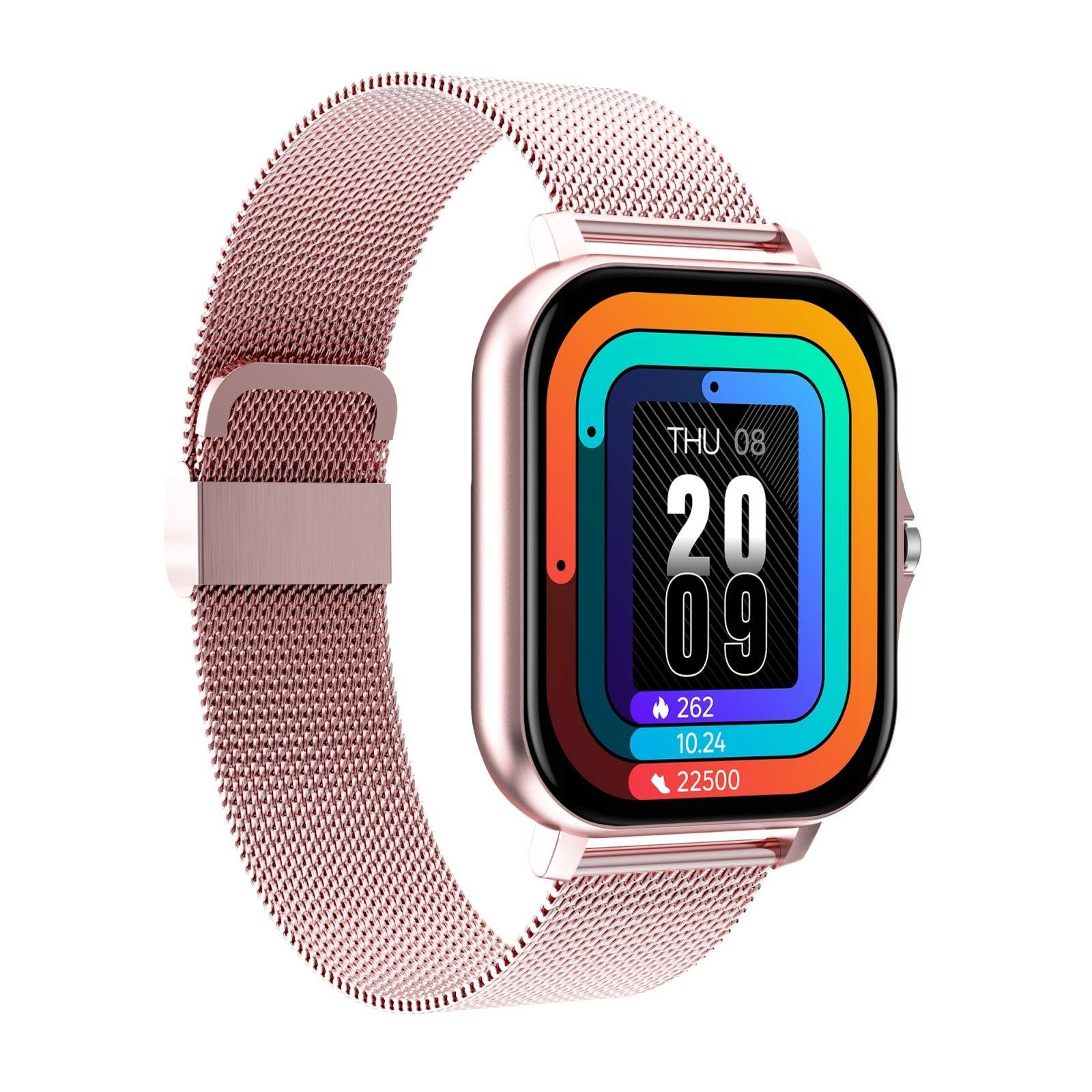 Montre Connectée Femme IP67 Étanche Contrôle Musique Appel Bluetooth Moniteur Santé Rose YONIS-0