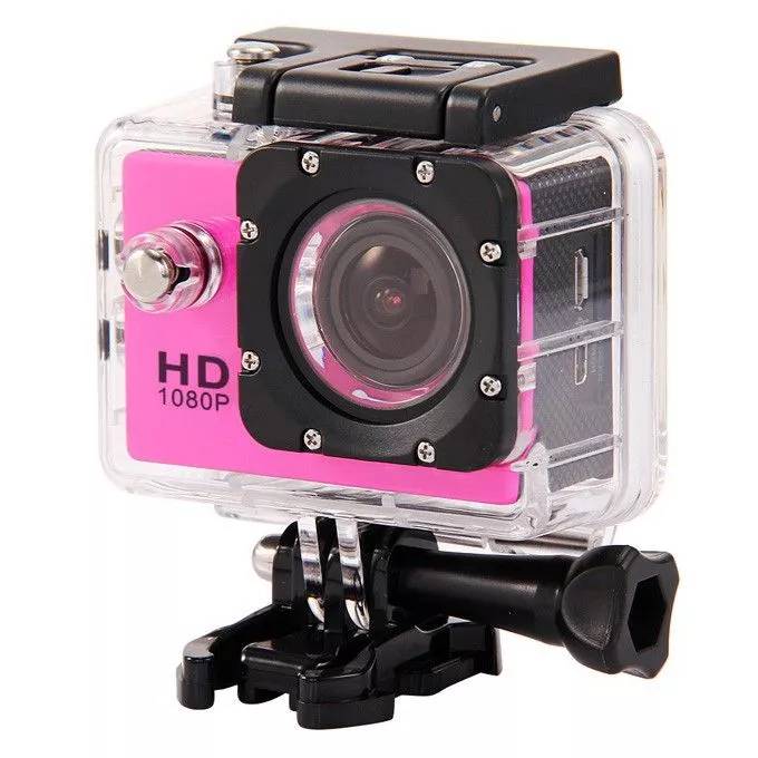 Camera Embarquée Sport LCD Caisson Étanche Waterproof 12Mp HD 1080P Rose 16 Go YONIS-0