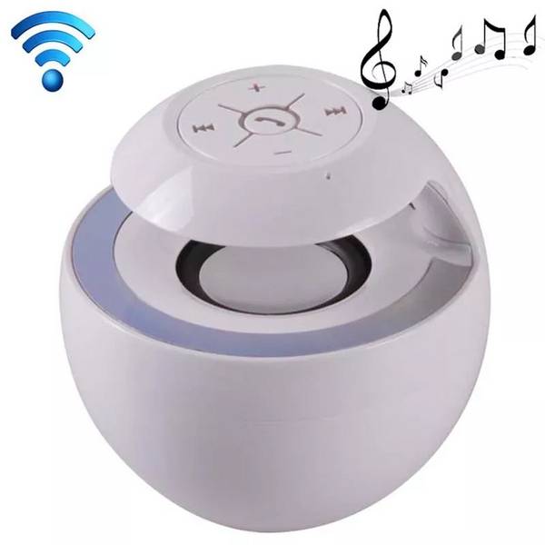 Enceinte Nomade Bluetooth Sans Fil Kit Main Libre LED USB Jack Universelle Blanc YONIS