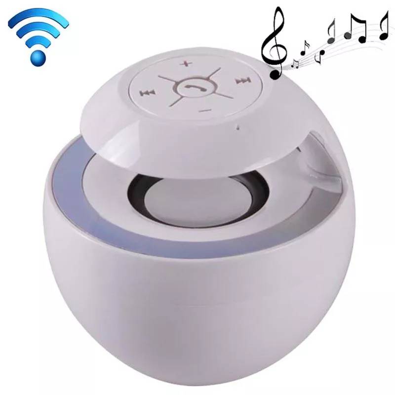 Enceinte Nomade Bluetooth Sans Fil Kit Main Libre LED USB Jack Universelle Blanc YONIS-0