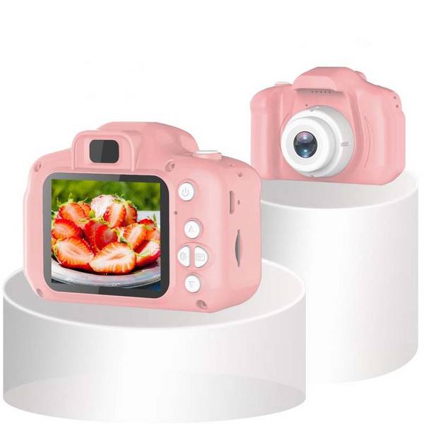 Appareil Photo Enfant 8MP HD Ecran 2.0 Pouces Portable SLR Jouet Numérique + SD 8Go Rose YONIS