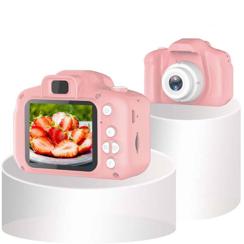 Appareil Photo Enfant 8MP HD Ecran 2.0 Pouces Portable SLR Jouet Numérique + SD 8Go Rose YONIS-0