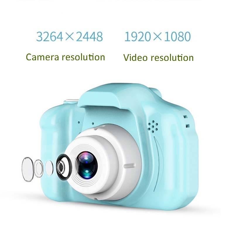 Appareil Photo Enfant 8MP HD Ecran 2.0 Pouces Portable SLR Jouet Numérique + SD 8Go Rose YONIS-3