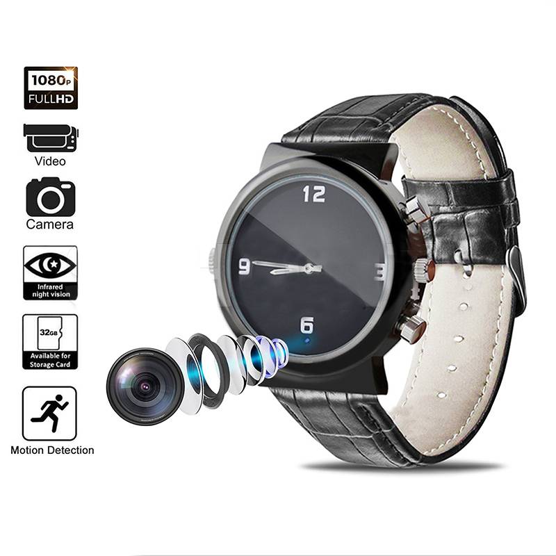 Montre Caméra Espion HD 1080p Vision de Nuit Détection Mouvement - 64 Go - Noir - Yonis-1