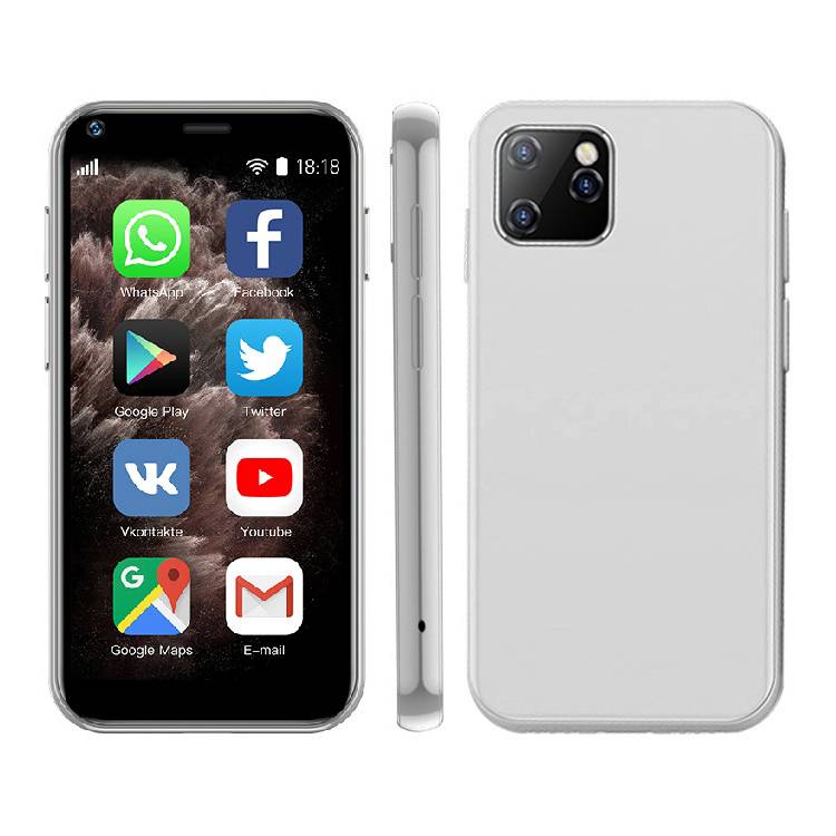 Smartphone Ultra Mince 2.5 Pouces Quad Core Bluetooth Wifi Dual SIM 1GB+8GB 3G Blanc YONIS-1