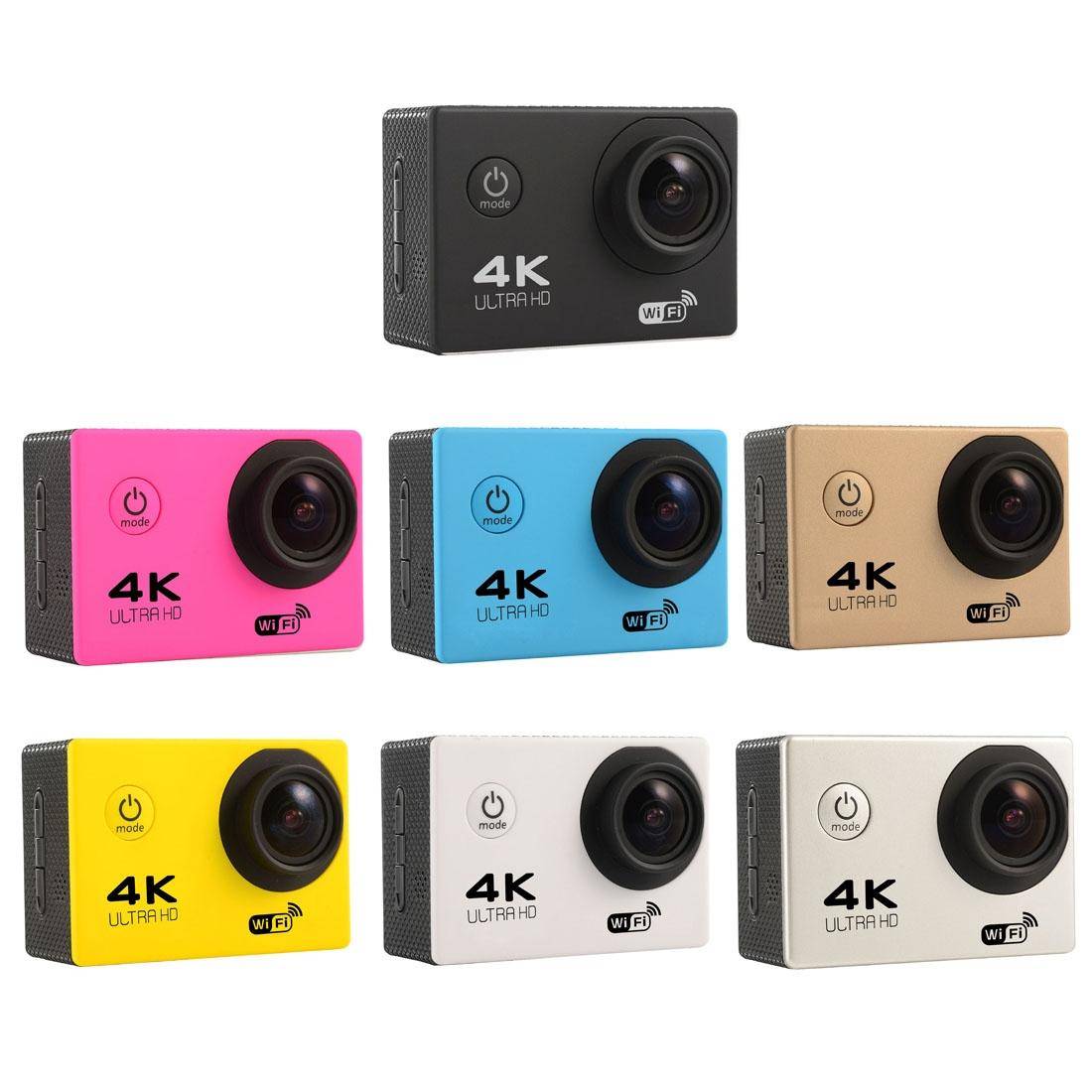 Caméra Sport 4K 16Mp Étanche Grand Angle 170° Wifi Écran LCD 2 Pouces HDMI Blanc-0