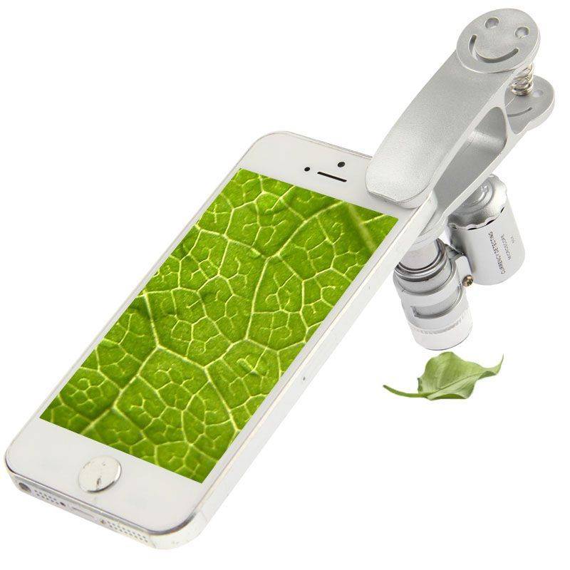 Objectif Pour Smartphone Android Iphone Microscope Smartphone X60 LED Uv Argent YONIS-0