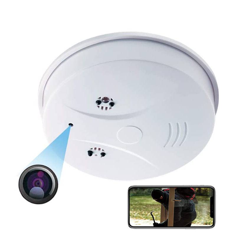Détecteur de Fumée Caméra Espion HD 1080p Mouvement Vidéosurveillance IR Wifi + SD 16Go YONIS-0