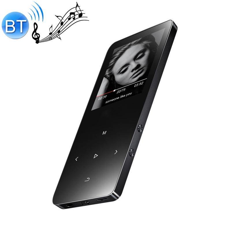 Lecteur MP3 Bluetooth Tactile 1.8 Pouces Son Hifi Haut-Parleur Intégré Radio FM + SD 16Go Noir YONIS-0