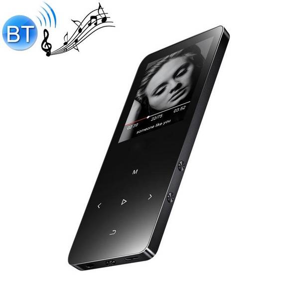 Lecteur MP3 Bluetooth Tactile 1.8 Pouces Son Hifi Haut-Parleur Intégré Radio FM + SD 8Go Noir YONIS