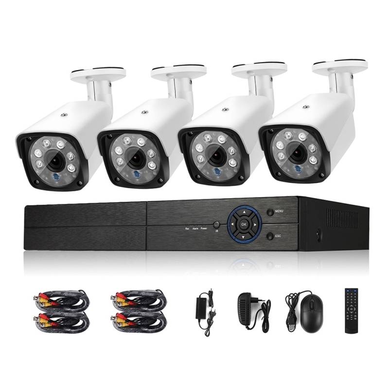 Kit Vidéosurveillance 4CH 1080P 2MP Avec Vision Nocturne et Détection de Mouvement YONIS-0