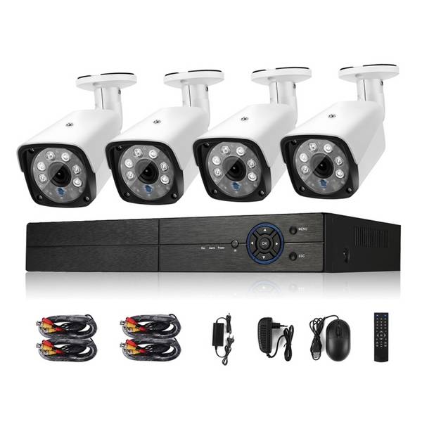 Kit Vidéosurveillance 4CH 1080P 2MP Avec Vision Nocturne et Détection de Mouvement YONIS