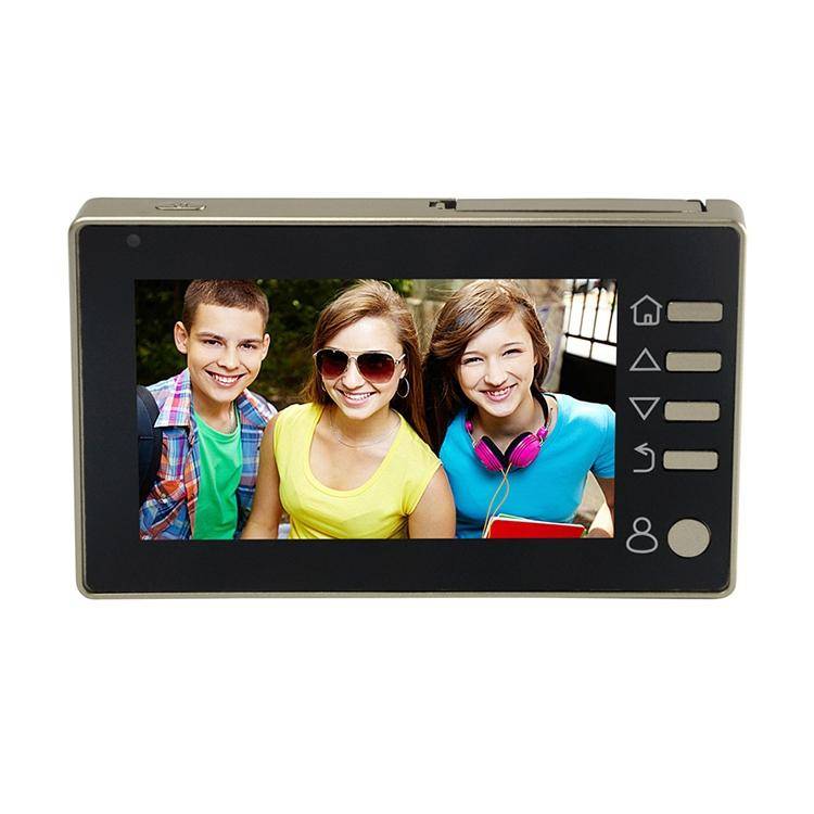 Interphone Vidéo Intelligent 4.3 Pouces 3MP Vision Nocturne Détection Mouvement + SD 16Go Or YONIS-1