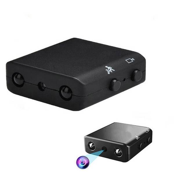 Mini Caméra Espion Full HD 1080 12Mpx Vision Nocturne LED IR Capteur Mouvement + SD 4Go YONIS