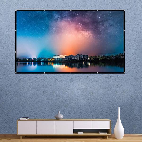 Écran De Projection Pour Vidéoprojecteur 150 Pouces 16:9 Pliable Anti-Rides YONIS