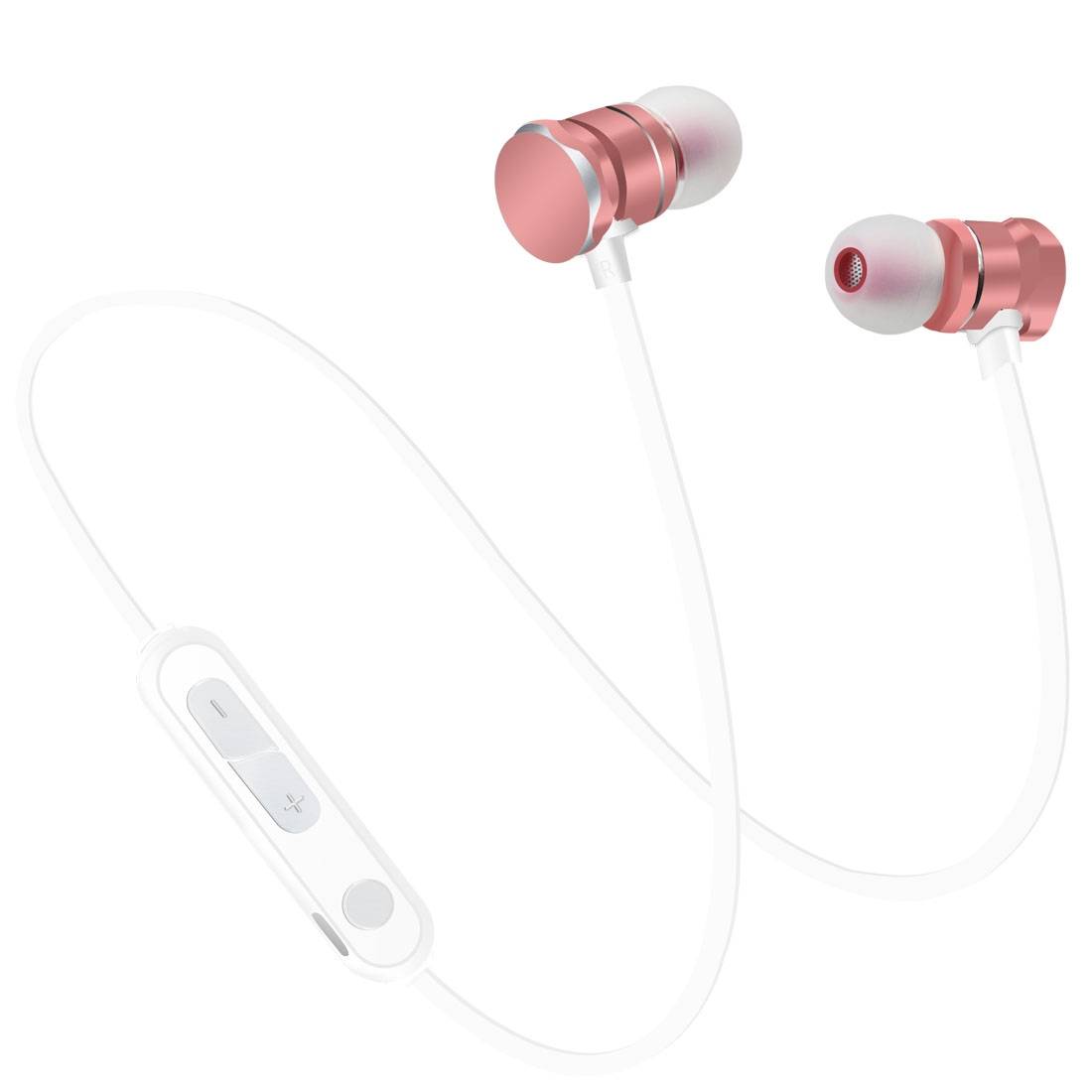 Écouteurs Bluetooth 5.0 Intra-Auriculaires Micro HD Téléphones Or Rose - Yonis-0