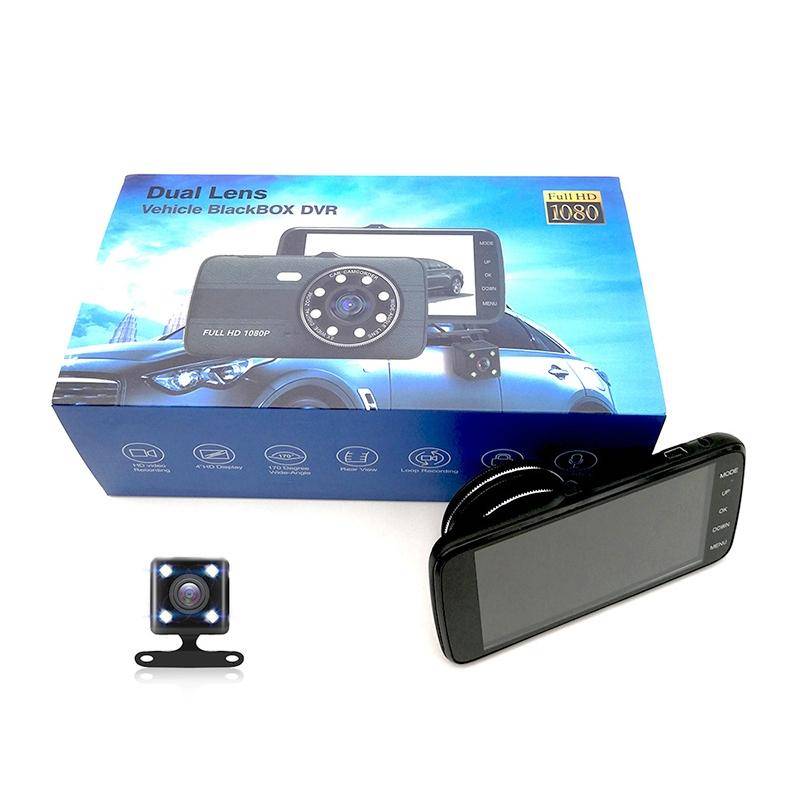 Dashcam 4 Pouces HD 1080P Vision Nocturne Enregistrement Double Intelligent Pour Voiture + SD 16Go YONIS-3