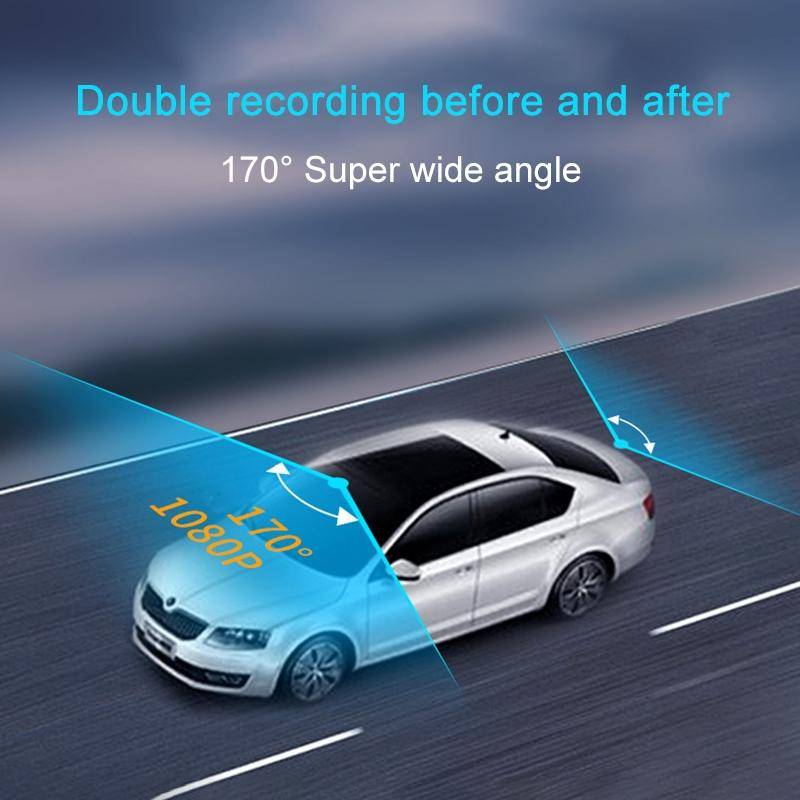 Dashcam 4 Pouces HD 1080P Vision Nocturne Enregistrement Double Intelligent Pour Voiture + SD 16Go YONIS-4