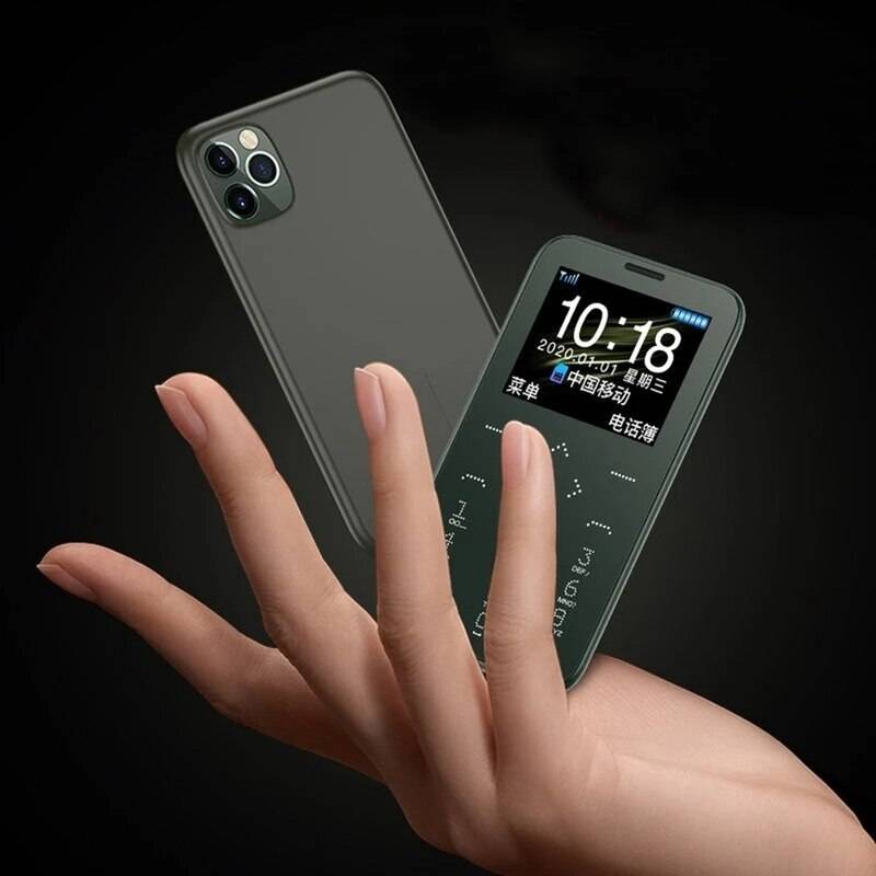 Téléphone Carte Bleue Portable 1' Tout Opérateur Micro Sim Bluetooth Appel Noir YONIS-0