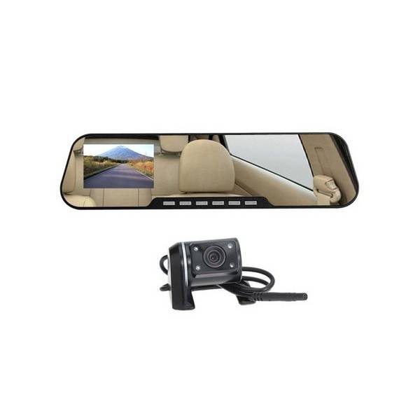 Dashcam Rétroviseur Caméra Vision Nocturne Aide au Stationnement Caméra de Recul + SD 4Go YONIS
