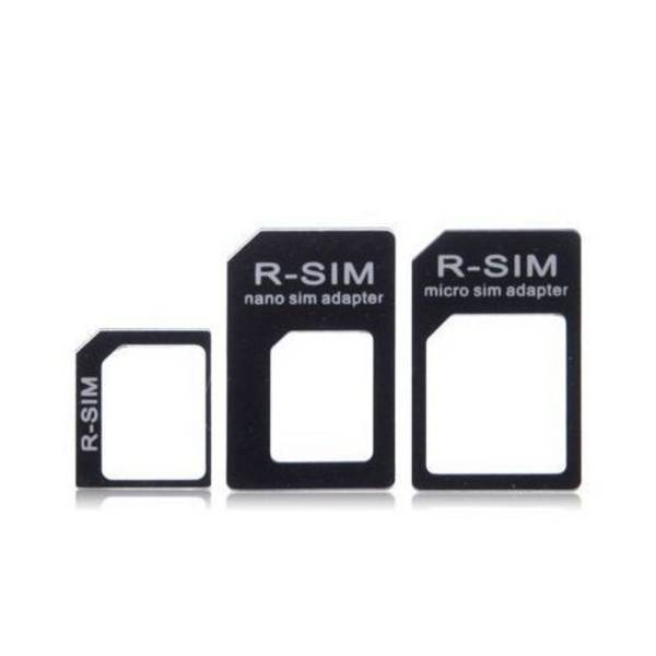Lot Adaptateurs Carte Sim Change Nano Sim Ou Micro Sim En Sim Ou Micro Sim Noir YONIS