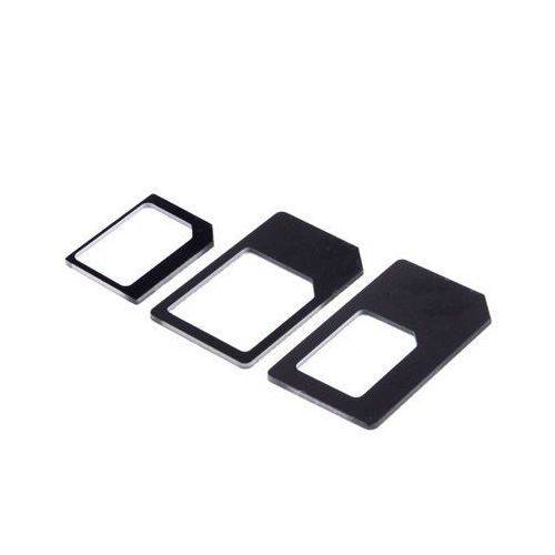 Lot Adaptateurs Carte Sim Change Nano Sim Ou Micro Sim En Sim Ou Micro Sim Noir YONIS-1