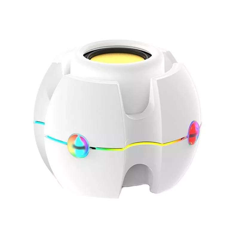 Mini Enceinte Bluetooth Effet Lumineux RGB Son Surround 3D Autonomie 4 Heures Blanc YONIS-0