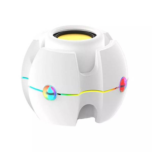 Mini Enceinte Bluetooth Effet Lumineux RGB Son Surround 3D Autonomie 4 Heures Blanc YONIS