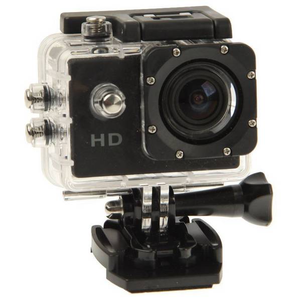 Mini Caméra Sport HD 720P Étanche 30M Écran 1.5' Photos Vidéo 140° Noir 64 Go YONIS