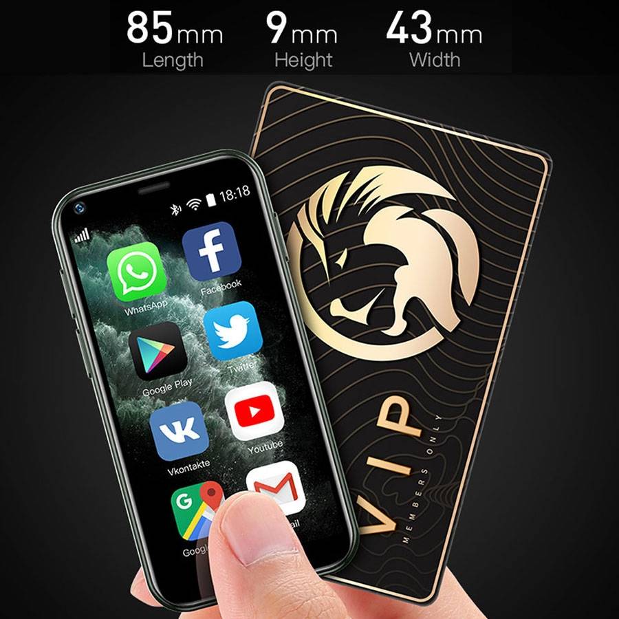 Smartphone Ultra Mince 2.5 Pouces Quad Core Bluetooth Wifi Dual SIM 1GB+8GB 3G + SD 16Go Vert YONIS-2
