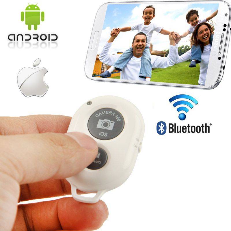 Télécommande Bluetooth Universelle Déclencheur Photo Smartphone Iphone 4 5 Blanc YONIS-0