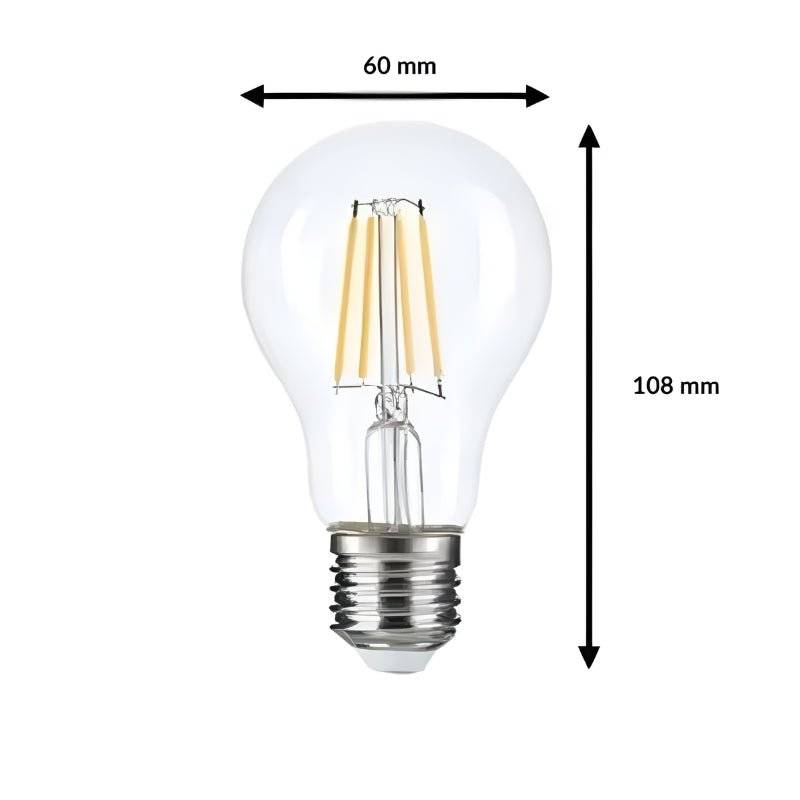 Ampoules LED E27 A60 3.8W Filament Classe Énergétique A 210lm/W - Pack de 3 - Blanc Chaud 2300K - 3500K - SILAMP-2