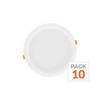 Spot LED Encastrable Plat Étanche 30W BLANC Transformateur Intégré - Pack de 10 - Blanc Neutre 4000K - 5500K - SILAMP