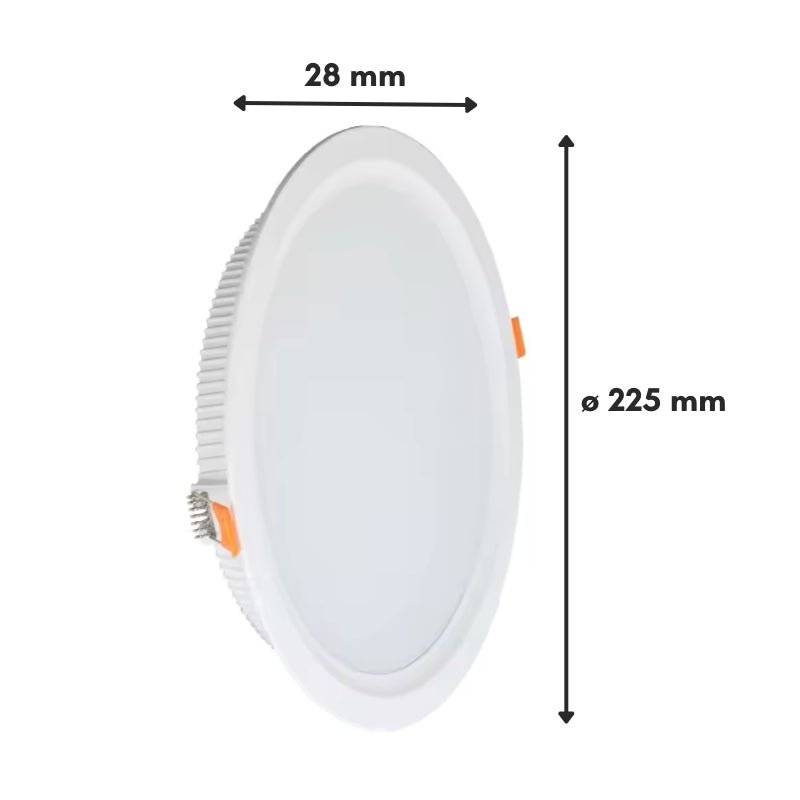 Spot LED Encastrable Plat Étanche 30W BLANC Transformateur Intégré - Pack de 10 - Blanc Neutre 4000K - 5500K - SILAMP-3