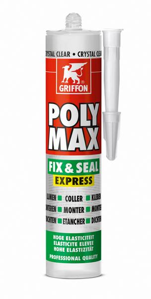 Mastic/Colle POLYMAX FIX&SEAL cristal clear cartouche 300g-1