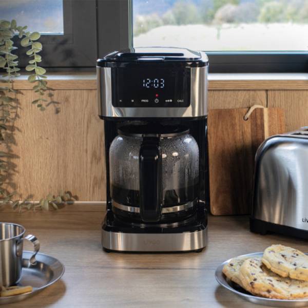 Cafetière électrique inox programmable 12-15 tasses