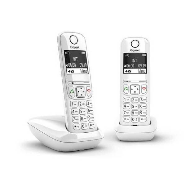 Téléphone Sans Fil Duo Dect Blanc Gigaset as690duow