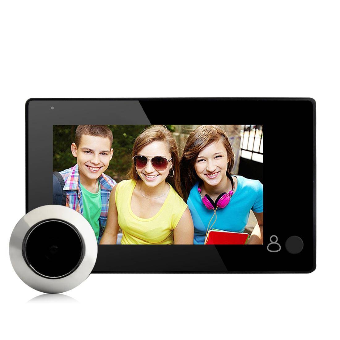 Interphone Vidéo 4.3 Pouces Caméra Sécurité 1MP Grand Angle 145° Facile à Installer YONIS-0