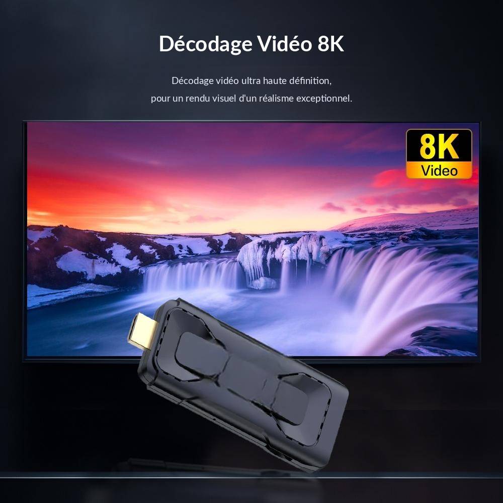 Box Android TV 8K HD WiFi6 Bluetooth Android 13 Quad Core 2GB+16GB - Noir - Yonis-1