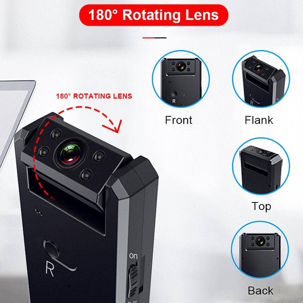 Mini Camera Vision Nocturne HD WiFi 120° Angle Large 5 Heures d'Enregistrement - Yonis-1