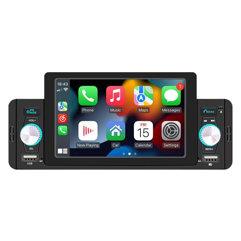 Autoradio 5 Pouces Sans Fil MP5 Bluetooth Carplay Android Auto Réversible YONIS-0