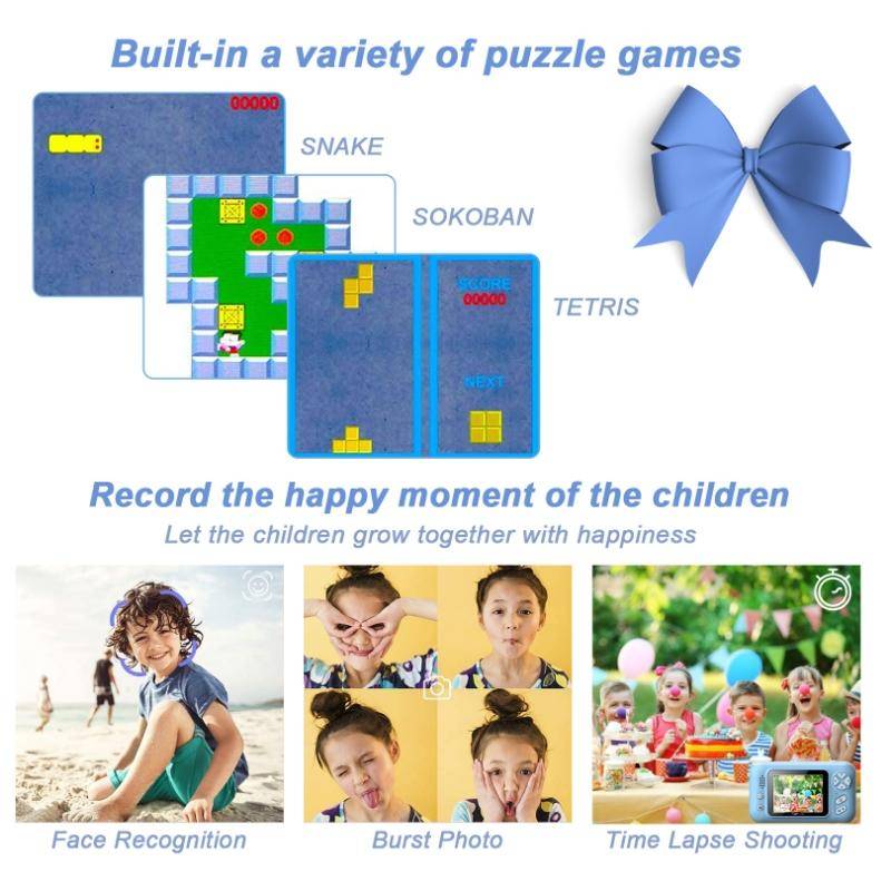 Appareil Photo Enfant HD Rose 2.4 Pouces 1080P Autofocus Léger Et Durable YONIS-1