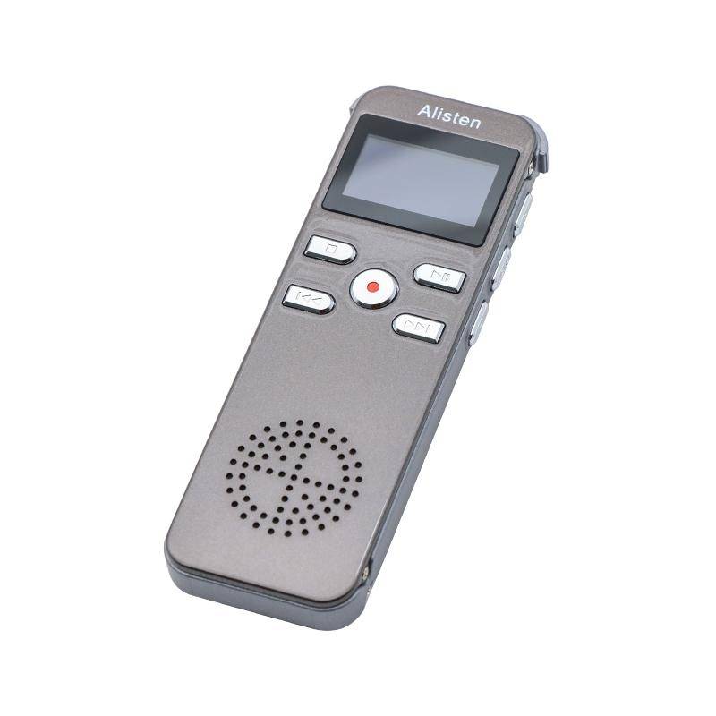 Dictaphone Portable 16GB Écran OLED Enregistrement Facile et Sécurisé Gris YONIS-0