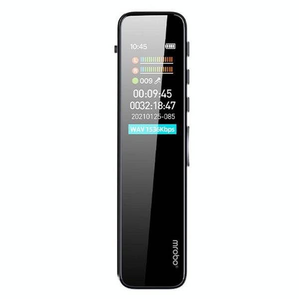 Dictaphone Intelligent Écran Couleur 0.96 Pouces 8GB Réduction Bruit Haute Qualité Noir YONIS