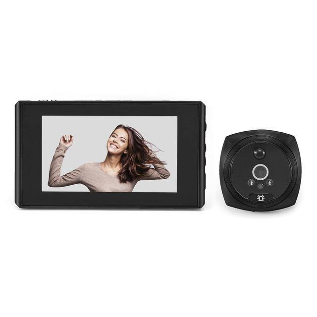 Interphone Vidéo 4.3 Pouces HD Caméra 2MP Vision Nocturne Détection Mouvement Noir YONIS-0