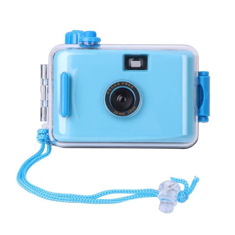 Appareil Photo Enfant Étanche Rétro Film 35mm Facile À Utiliser Sans Piles Bleu YONIS-1