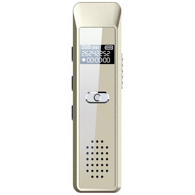 Dictaphone Portable Écran OLED Mémoire 4GB Enregistrement 30H Batterie 160mAh Or YONIS-0