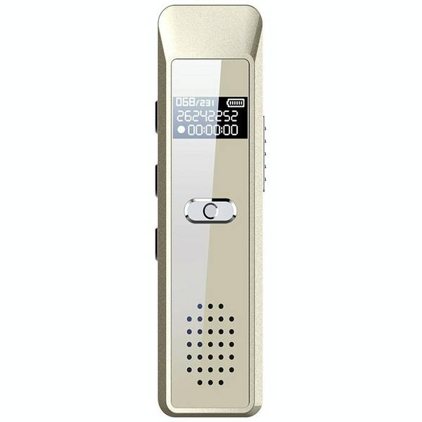 Dictaphone Portable Avec Écran OLED Mémoire 16GB Enregistrement Continu 30H Or YONIS