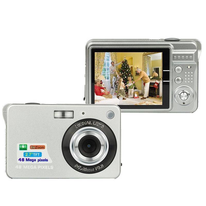 Appareil Photo Numérique 18MP Vidéo HD Zoom 8x Écran LCD 2.7 Pouces Anti-Tremblement Argent YONIS-0