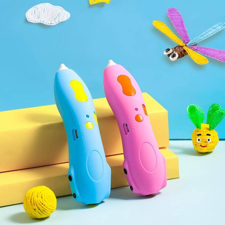 Stylo 3D Enfant Basse Température Sûr DIY Graffiti USB Longue Durée Rose YONIS-1
